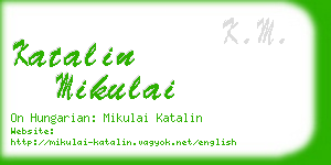 katalin mikulai business card